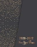 2020-2022 Three Year Planner: Golden Glitter Black Cover | 3 Year Monthly Planner 2020-2022 | 36 Mon by Angel Creations