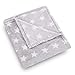 HYSEAS Flannel Fleece Star Throw Blanket Grey - Soft Plush Cozy Fuzzy Microfiber Blanket for Couch, Bed, Chair, Sofa - All Seasons Lightweight - 50x60 Inch