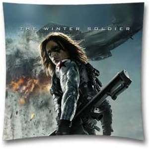 AM Kingdom Throw Pillowcase, The Winter Soldier Sebastian Stan Square Decorative Pillow Cushion Covers 18 x 18 Inch
