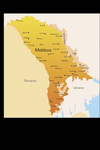 Map of Moldova Journal: 150 page lined notebook/diary