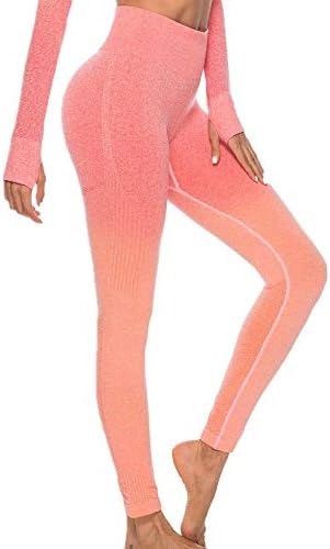 TOYSHOME Women Fashion Everyday Seamless Yoga Pants Workout Gym Running Fitness Tights High Waist Sport Leggings Women Gym Workout Leggings Compression Yoga Pants Running Tights for Women