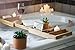Peaceful Escape Bamboo Bathtub Tray, Bath Caddy for Tub, Bed Teak Tray Organizer, Deluxe spa for 1 or 2, Complimentary Soap Holder, Bonus Lavender Bath-Bomb and More! Gift for her, Gift for him