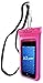 CaliCase Premium Universal Waterproof Floating Phone Pouch - IPX8 Waterproof Floating Phone Case with Lanyard for iPhone and Android - Pink Glow in The Dark