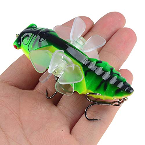xiangen Seawater Fishing Bait Squid 3D Fish Fishing Bait Bionic Bait Plastic Hard Bait Tractor Rotating Pencil Minor Fishing Gear (2Pcs) 7.5Cm/15.5G