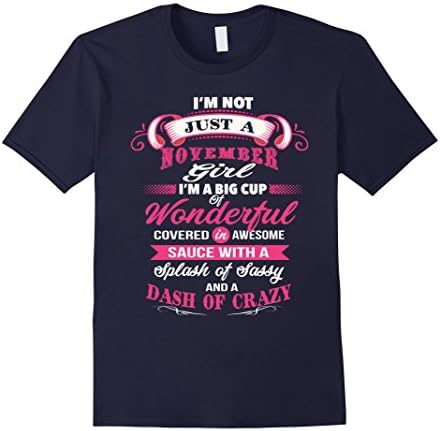 Men's i'm not just a november girl t-shirt 3XL Navy