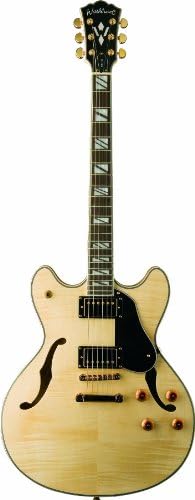 Washburn 6 String Hollow-Body Electric Guitar, Natural (HB35NK-O)