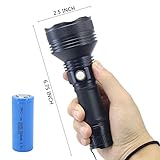 ChaseLight Heavy-Duty High Power Flashlight XHP50 LED High Lumen Rechargeable Flashlight with 3000mAh 26650 Battery