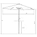 Ulax furniture Sunbrella 9Ft Outdoor Umbrella, Patio Market Table Umbrella with Push Button Tilt&Crank for Garden, Lawn, Backyard& Pool (Heather Beige)