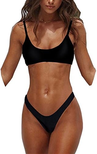 QIANQBKN Womens Sexy Thong Soft Padded Bikini Set Two Piece Swimsuits