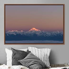 signwin Framed Canvas Wall Art Snow Mountain Cool...