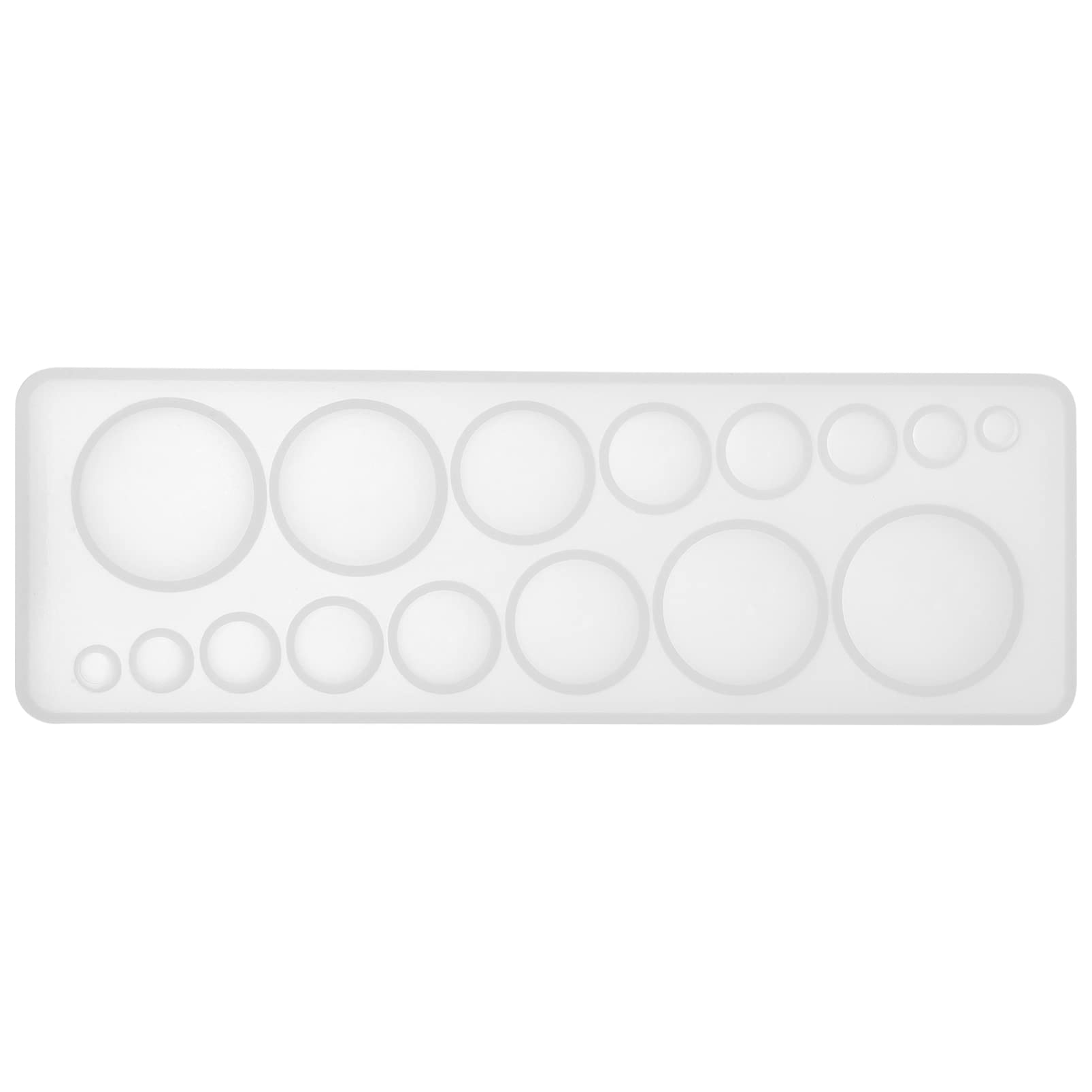 Milisten Epoxy Resin Drop Mold DIY Multi Round Time Shape Silicone Mould 5.24X1.77X0.51In Easy Clean Reusable Craft for Home Art Pendant Accessories