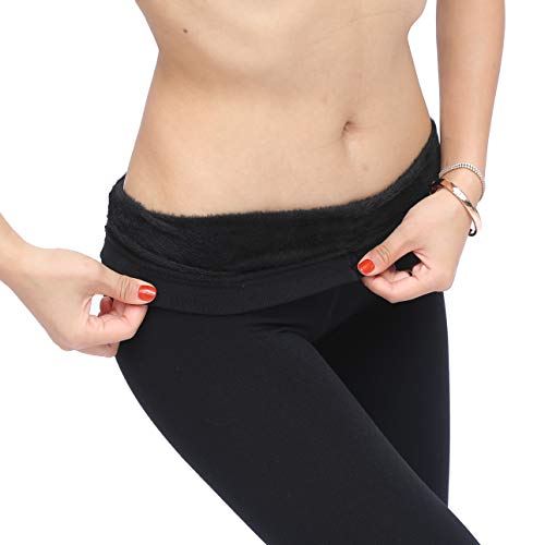 [- BONAS Women Fleece Lined Leggings 2packs Warm Ankle Length Pants Plus Size  -]
