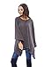 AX Paris Women's Ribbed Batwing Poncho