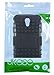 JKase DIABLO Series Tough Rugged Dual Layer Protection Case Cover with Build in Stand for Samsung Galaxy S3 III Mini I8190 - Retail Packaging - Black
