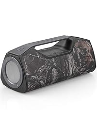 Wharfedale Portable Bluetooth 4.2 Speaker con sonido estéreo fuerte, resistente al agua, bajos ricos, 20 horas de reproducción, rango de 50 pies de Bluetooth, altavoz Bluetooth perfecto para iPhone, Samsung y más (camuflaje)