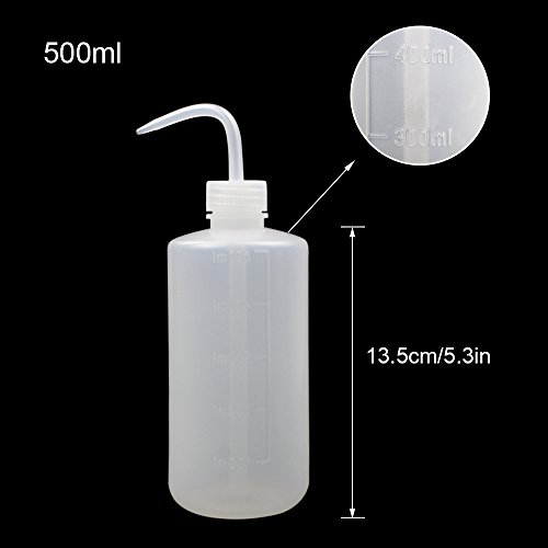 SUPERLELE 6pcs LDPE 250ml+500ml Safety Wash Bottle, Plastic Squeeze