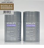 Bosley Hair Thickening Fibers Keratin Hair Fibers .42 oz (Light Brown) 2 Pack