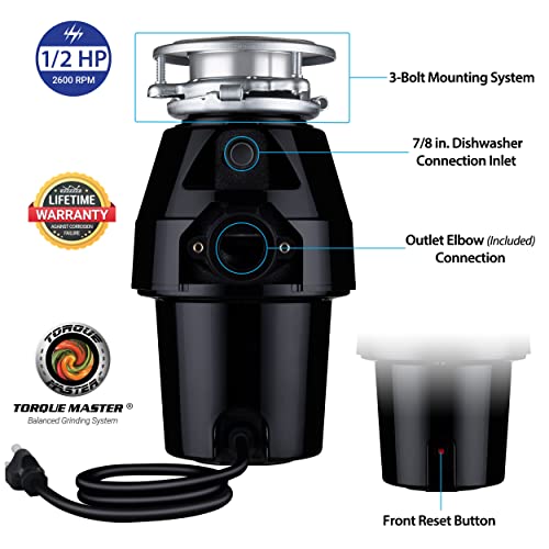 Waste Maid 10USWM2583B Garbage Disposal AntiJam Stainless Steel