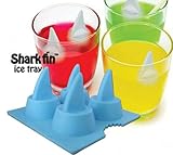 Funny Shark Fin Ice Cube Tray 4-tray Eco-friendly Silicone Ice Mould Blue/gray (1 Pieces)