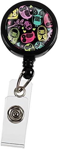 NCD Medical Owls Black Retracteze ID Holder