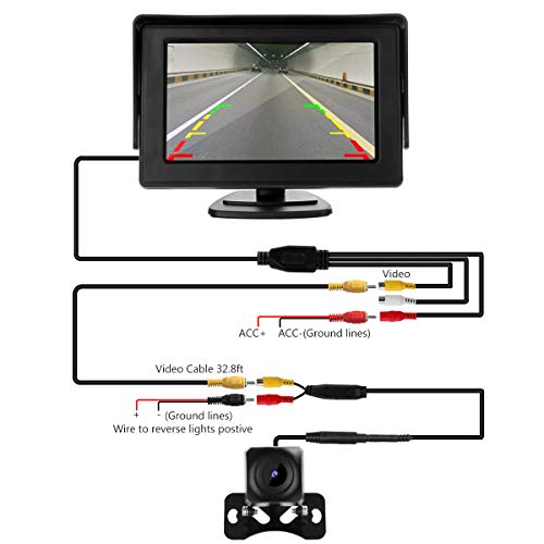 Back up Camera for Car,Rear View / Front Facing Camera, HD 1080P Reverse Small Camera with 170