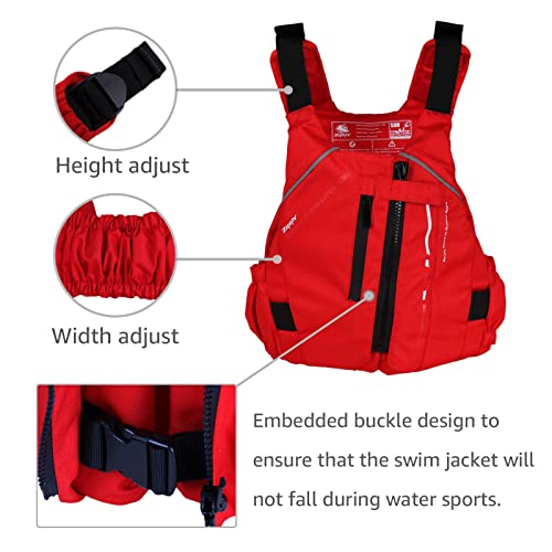 Zeraty Adult Life Jacket Swim Vest Buoyancy Aid Jacket PFD for Fishing