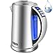 Electric Kettle Temperature Control, DESTRIC 1.7Liter Electric Tea Kettle with Keep Warm Function, 5 LED Color Change, Automatic Shut off & Boil-Dry Protection for Milk Warm, Tea and Coffee