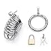 Stainless steel metal male device locking cage men (3 rings)