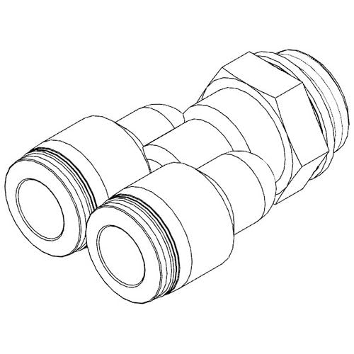Festo 186186 Model QSY-G3/8-10 Push-In Y-Fitting (Pack of 10)