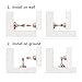 HaloVa Magnetic Door Stop Stainless Steel Door Stopper, Door Holder Doorstop, 3M Double-Sided Adhesive Tape No Need to Drill, Black