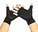 LTXB Copper Fingerless Compression Gloves - Copper Arthritis Gloves & Carpal Tunnel Pain Relief Compression Support for Joint Pain (M)