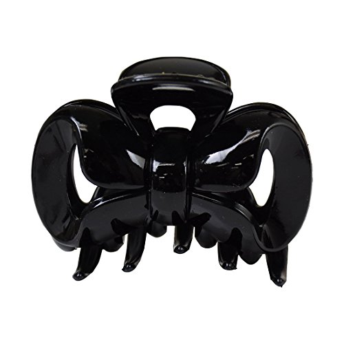 3.5 Inch Bow Jaw Clip Hair Claw - Black