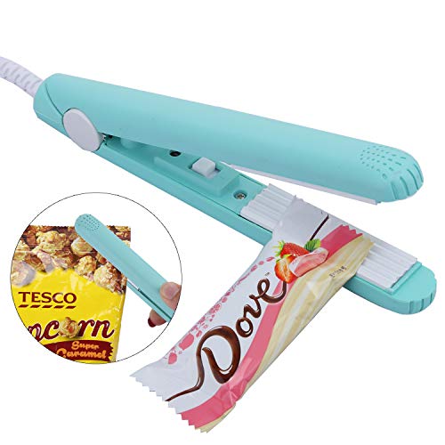 KARIDGE Mini Handheld Heat Bag Sealer for Airtight Food Storage Saver, Portable Hand Pressure Sealing Machine with 45 inches Cable, Reseal Potato Chip Snack Bags, Household Appliances for Kitchen - Mint - Thumbnail 7