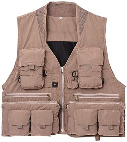 SXXJ Mens Fishing Vest Pocket Fishing Weste Fly Fishing Vest Schnelle Trockenfliege Fishing Vest Atmungsaktive…