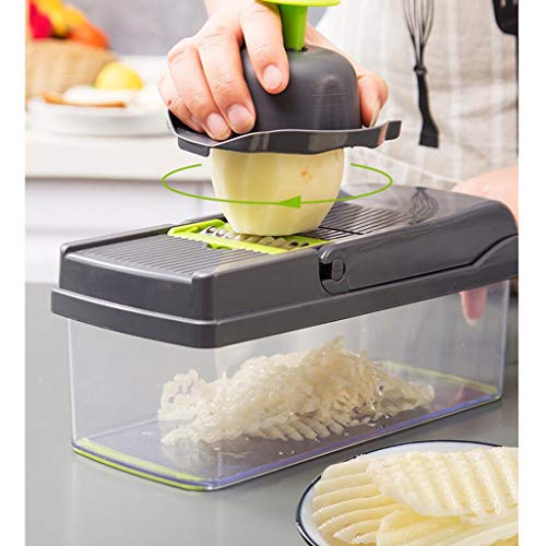Karooch 7 in 1 Variety of Pattern Cutters Vegetable and Fruit Choppers - Sliced Chopped Diced Slices All Kinds of Cuts