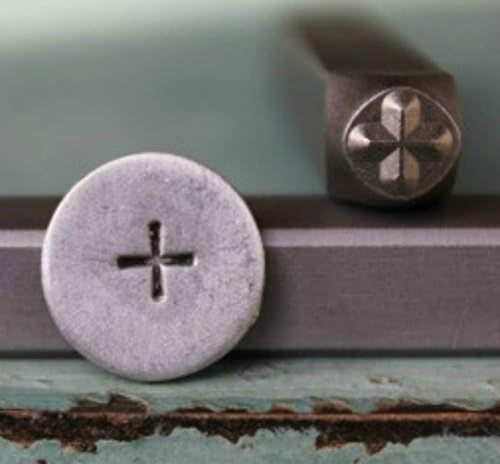 4mm Plus Sign Metal Punch Design Jewelry Stamp
