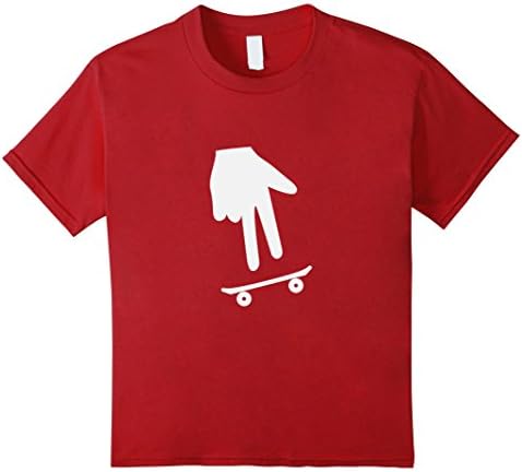 Kids Finger-Skateboarding Shirt 8 Cranberry