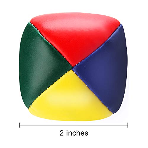 Sunshane 6 Pieces Juggling Balls Set for Beginners, Durable Juggle Ball Kit, Mini Juggling Balls, Soft Easy Juggle Balls for Kids and Adults (Multi-Colored)