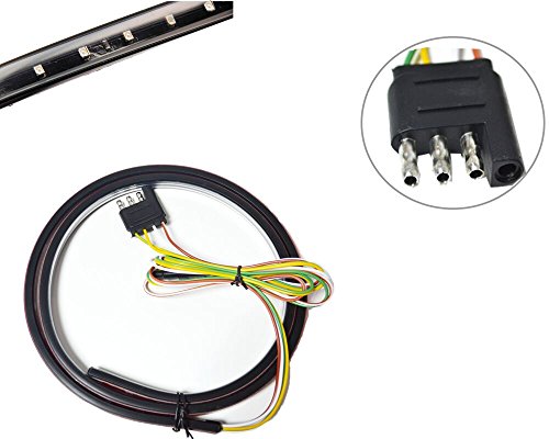 New 49" Auto Tailgate LED Light Bar Red Yellow White Reverse Stop Running Brake Turn Signal 48Red 48pcYellow &24pcs white LED,2 Year Limited Warranty