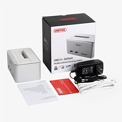 image for UNITEK Aluminum USB 3.0 to SATA Hard Drive Docking Station with 2-Port