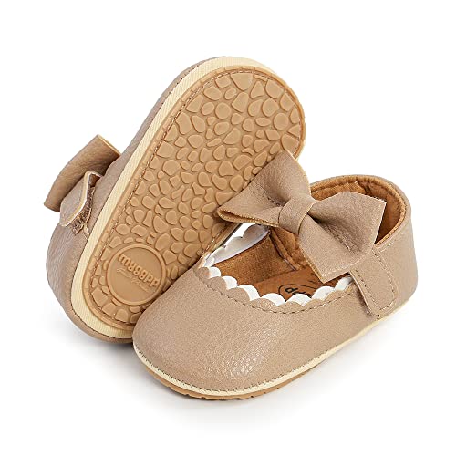 E-FAK Baby Girls Shoes Mary Jane Flats Shoes with Socks Anti-Slip