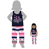 Girl and Doll Matching Outfit Clothes - Tank Top and Sweatpants Set