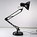 Architect Table Lamp, Swing Arm Desk Lamps Heavy Base with Extra C-clamp Mount, Metal Swing-Arm Task lamp for Studio/Office Bedroom Study, Black