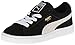 PUMA Suede Junior Sneaker (Little Kid/Big Kid) , Black/White, 2.5 M US Little Kid