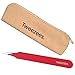 Ingrown Hair Tweezers | Pointed Tip | Red | Precision Stainless Steel | Extra Sharp and Perfectly Aligned for Ingrown Hair Treatment & Splinter Removal For Men and Women | By Tweezees