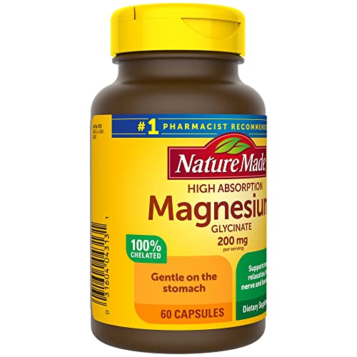 Nature Made Magnesium Glycinate 200 mg per Serving, Dietary Supplement