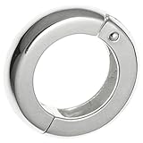 .925 Sterling Silver Round Pearl Necklace Shortener Enhancer Ring Connector Clasp 10mm