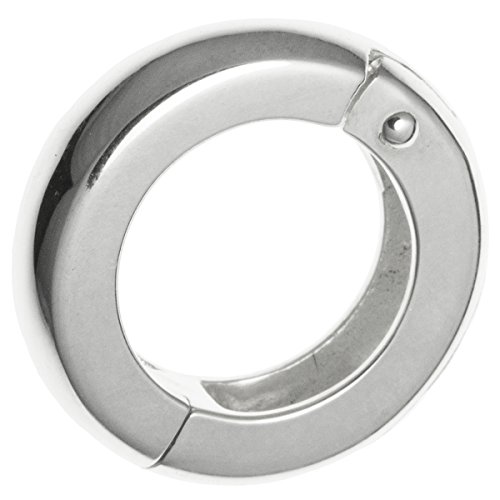 .925 Sterling Silver Round Pearl Necklace Shortener Enhancer Ring Connector Clasp 10mm