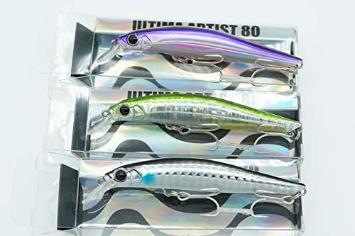 Momolures – Ultima Artist Méné Coulant 70 Mm 80 Mm Pour La Pêche Du Bar, Du Brochet, De La Truite, Du Saumon.