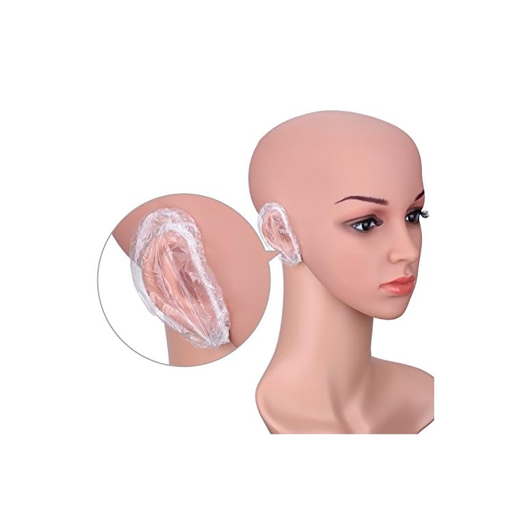 Outus 100 Pack Clear Disposable Ear Protectors Waterproof Ear Covers for Hair Dye, Shower Outus 100 Pack Clear Disposable Ear Protectors Waterproof Ear Covers for Hair Dye, Shower